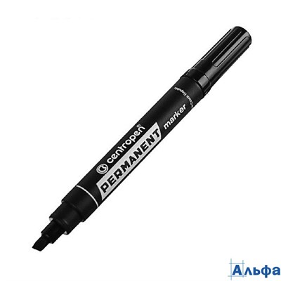 Маркер перманентный скошенный 8576/01-12 1-4,6 мм черный Centropen 8576/01-12 - фото 137522