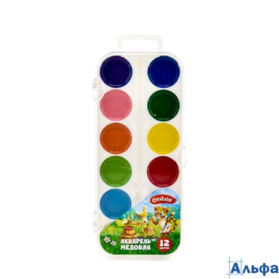 Краска аквар. 12цв АКВП 12КР Creativiki РА-00010605 - фото 137930