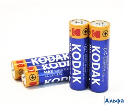 Батарейка АА (LR6 24А) пальч. алкалиновая Max Super Alkaline Kodak цена за 1 штуку РА-00020652 - фото 141749