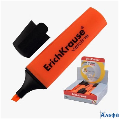Текстовыделитель V-12 Оранжевый Erich Krause 32499 РА-00015499 - фото 141834