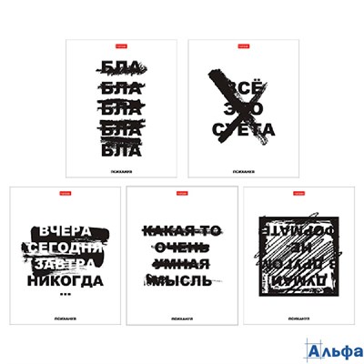 Тетрадь 48 листов А5 клетка Психанул ассорти 48Т5В1 Хатбер 089147 РА-00020920 - фото 142233