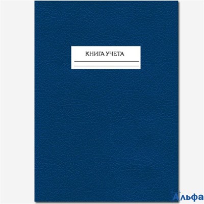 Книга учета 96 листов А4 клетка твердая обложка бумвинил Синий 13с11 Полином РА-00018495 - фото 142317