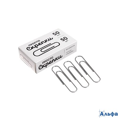 Скрепки канц. 50мм 50шт С50-50 Глобус РА-00002614