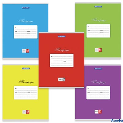 Тетрадь 24л. А5 кл. асс. 401993 BRAUBERG РА-00014841