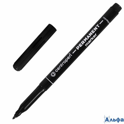 Маркер перманентный черный круглый наконечник 1мм CENTROPEN 2536/1 чер. РА-00015492