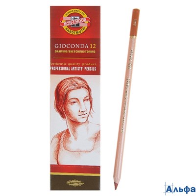 Сепия в карандаше 4.2 мм Koh-I-Noor GIOCONDA 8803 коричневая светлая лаковый корпус 175 мм 1295196 РА-00021485