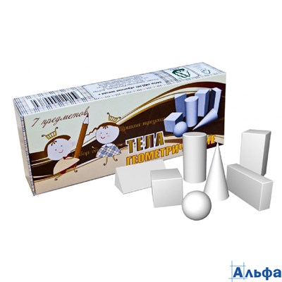 Тела геометрические 7 предметов дерев. арт С 112 Красная звезда 572862 РА000018330