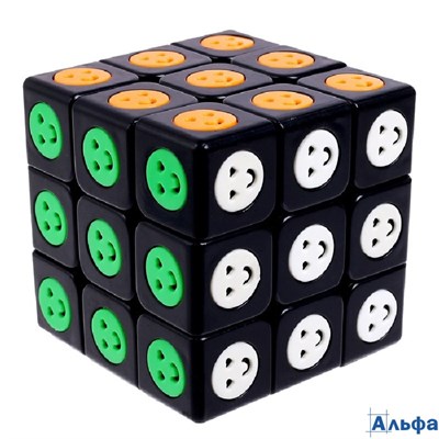 Кубик игрушка механическая Смайлик 5.5×5.5 см 3742269 РА-00021489