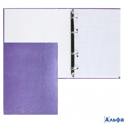 Тетрадь 120л А5 кл. на кольц. бум/вин. Metallic фиолет. 03420 120ТК5В1_03420 Хатбер  070806 РА-00006739