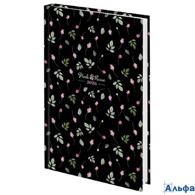Ежедневник датированный 2026 145х215 мм А5 Staff ламинированная обложка Flower pattern 117327 РА-00021991