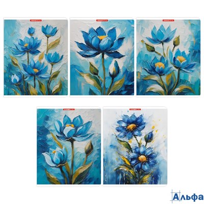 Тетрадь А5 96л клетка скрепка мелов.картон Фелиция УФ-лак ассорти Асаdemy style 15191/5 РА-00021758