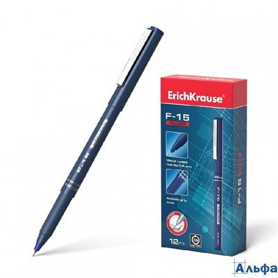 Ручка капилярная F-15 синяя 37065 ErichKrause 1728 РА-00021444