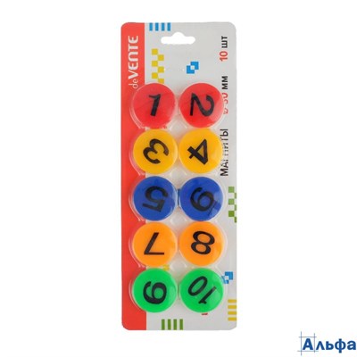 Магниты пласт. 30мм 10шт Numerals 6021001 deVente РА000044197