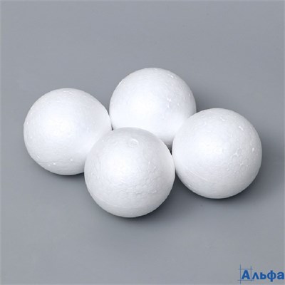 Шары из пенопласта в наборе 4 шт. 7 см 9591910 РА-00022071