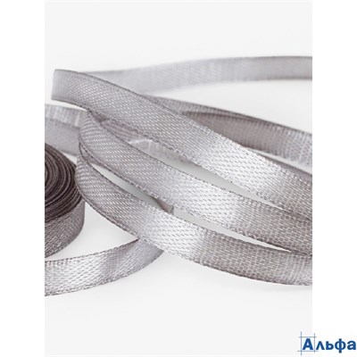 Лента атласная 6 мм 23±1 м тёмно-серая №180 9791393 РА-00022050