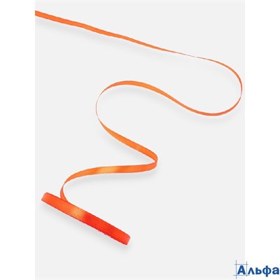 Лента атласная 6 мм 23±1 м насыщенно-оранжевая №144 9200716 РА-00022045