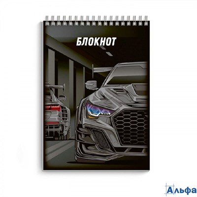 Блокнот 40 листов А7 клетка гребень Тачка сплошной УФ-лак 65г/м2 68176 Феникс 5/120 РА-00022120