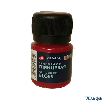 Краска акриловая художественная 20мл глянцевая Decola Бордовая 2926325 ЗХК РА-00022115