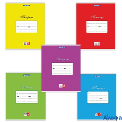 Тетрадь 12 л. частая косая линия Классика 103278  Brauberg РА-00021306