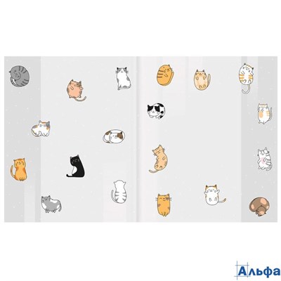 Обложки 210х350 мм в наборе 10 шт. Cats  110 мкм Funster 274085 РА-00021304