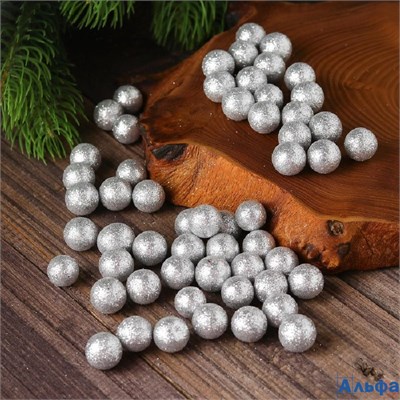 Фигурки в наборе шары 55 шт. размер 1 шт.: 0.5 — 1 см цвет белый 4301898 РА-00022155