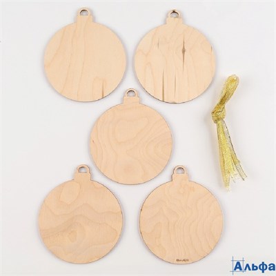 Заготовки для творчества на Новый год Шары 5 штук 9951317 РА-00022173