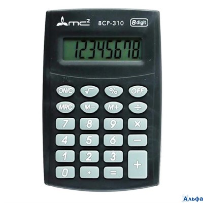 Калькулятор карманный 8 разряд. черный MC2 BCP-310 РА-00014432