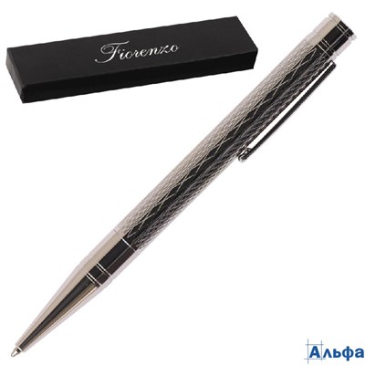 Ручка подарочная шариковая пов.мех. синяя 1мм корпус хром в футляре Florenzo 231473 РА-00022465