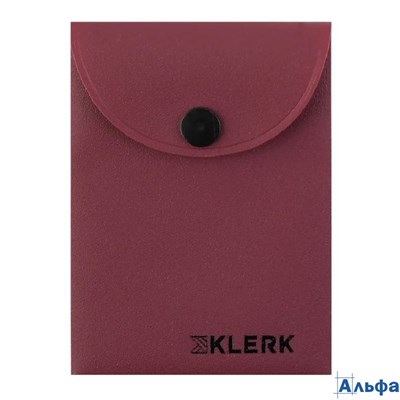 Папка с кнопкой пластик А7 1отд. пл.250мкм Nude непрозр. пыльная фуксия KLERK 241320 РА-00022353