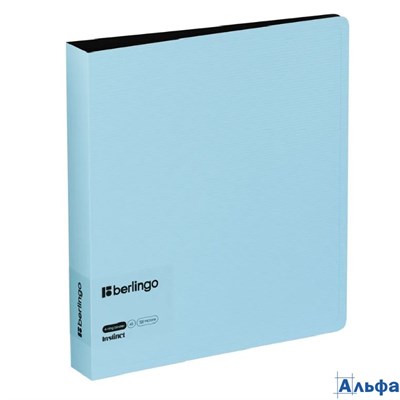 Папка 4 кольца пластик А5 торец 35мм d-30мм пл.700мкм +карм. Instinct аквамарин BERLINGO RB4_A5510 РА-00022308