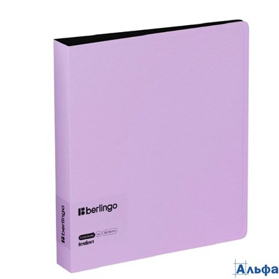 Папка 4 кольца пластик А5 торец 35мм d-30мм пл.700мкм +карм. Instinct лаванда BERLINGO RB4_A5507 РА-00022309