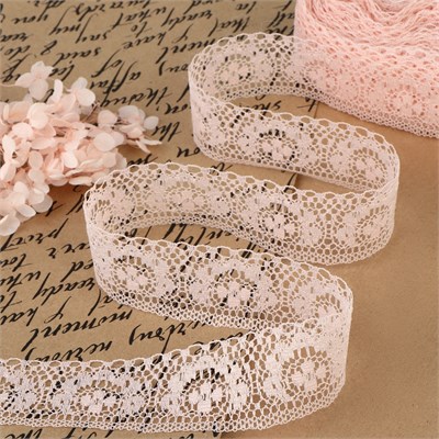 Кружево капроновое 35 мм ЦЕНА ЗА 1 МЕТР персиковый 2795932 РА-00022471