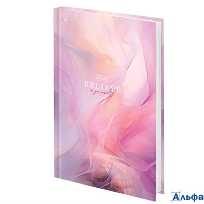 Ежедневник А5 160л датир. 2026г тв.обл. Delicate глянц.лам. STAFF 117330 РА-00022248