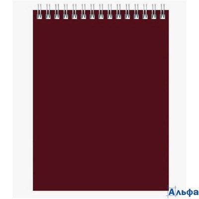 Блокнот А6 60л клетка гребень Для конференций бордо BG Б6гр60 8595 РА-00022239