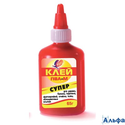 Клей ПВА 65 гр. красный флакон 20С1332-08 Луч РА000009274