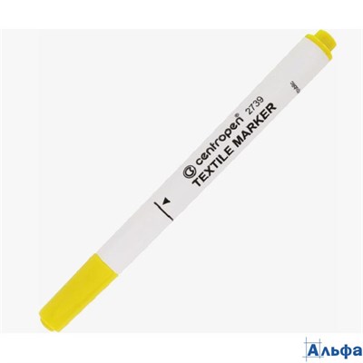 Маркер по ткани 2739 3,5мм желтый Textil Centropen РА000025092