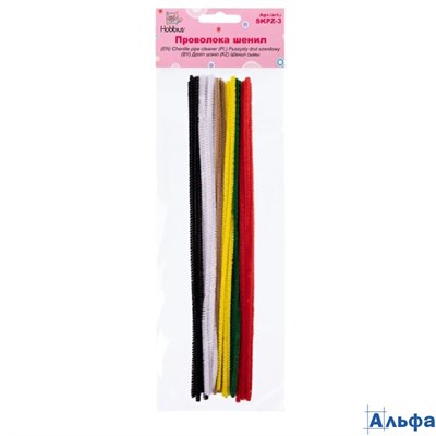 Проволока пушистая шенил 30см 30шт ассорти Hobbius SKPY-3 Гамма ТД РА-00022792