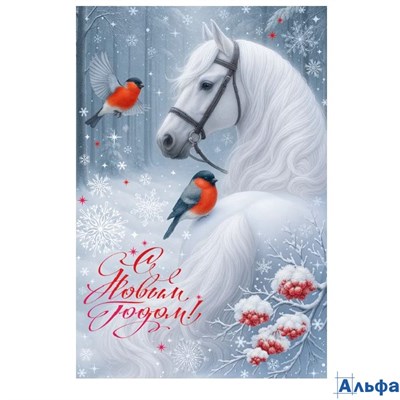 Открытка А5 С Новым годом! С текстом 9.0001424 Открытая планета РА-00022738