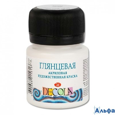 Краска акрил. 20мл глянц. Decola Белая 2926104 ЗХК РА-00008807