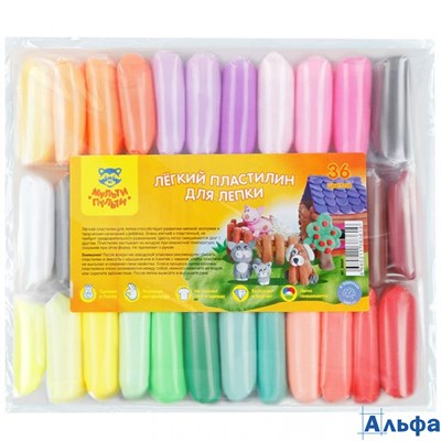 Пластилин 36цв. легкий воздушный 360гр ЛП_40361 Мульти-пульти  323236 РА-00011727