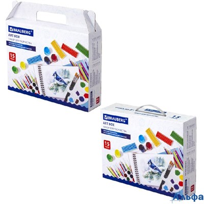Набор для развития и творчества в подарочной коробке Brauberg ART BOX НАБОР ДЛЯ ТВОРЧЕСТВА 15 предме РА-00021289