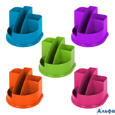 Подставка для канцелярских принадлежностей 5 отделений 132х122х108 мм ассорти Style Color Brauberg 2 РА-00022925