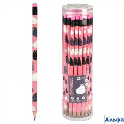 Карандаш чгр HB Котики с ластиком 67804 Феникс РА-00022887