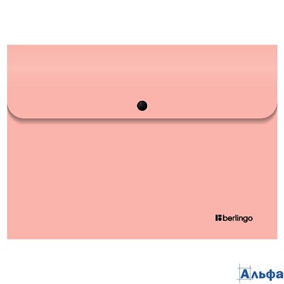 Папка конверт на кнопке А4 330мкм Instinct фламинго 352636 Berlingo  EFb_04513 РА-00022873