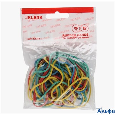 Резинки для денег 25г d-60мм цветн. Klerk 206352 РА-00018322