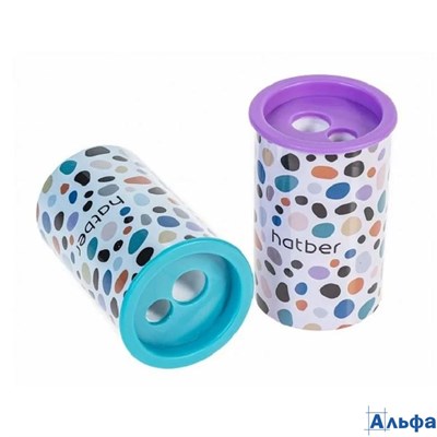 Точилка 2отв. пласт. контейнер ROLL-P ассорти Hatber BS_078236 РА-00018326
