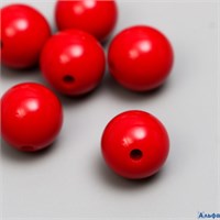 Бусины для творчества пластик Алые бусины набор 16 гр 1,6х1,6 см 3536485 РА-00013595