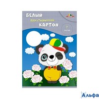 Картон белый А4 7л двустор. Малыш панда мелов. папка 200г/м2 С0261-22 КТС С0261-22