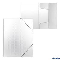 Папка на резинке А4 Diamond Total White пластиковая 55073 Erich Krause 177187