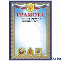Грамота знатоку правил безопасности КЖ-1098  Учитель 158818